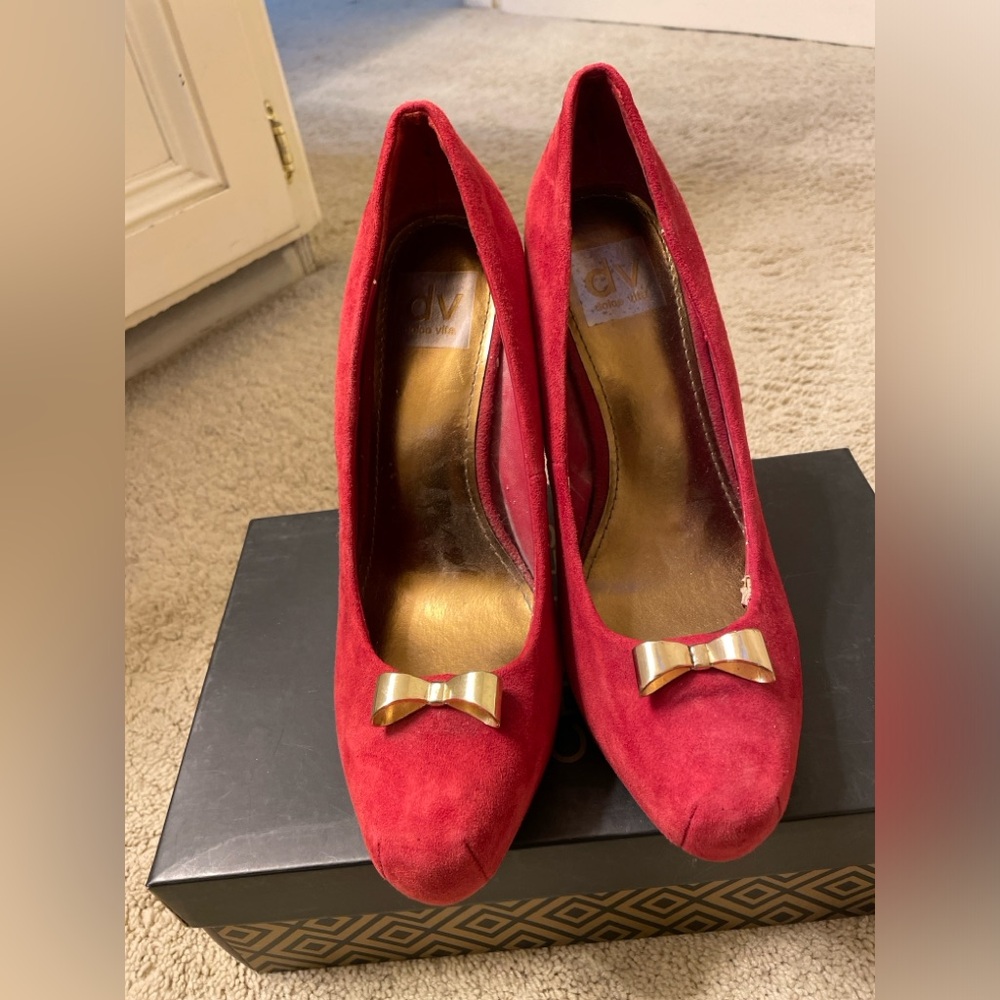 Holiday Heels - Red and Gold Dolce Vita